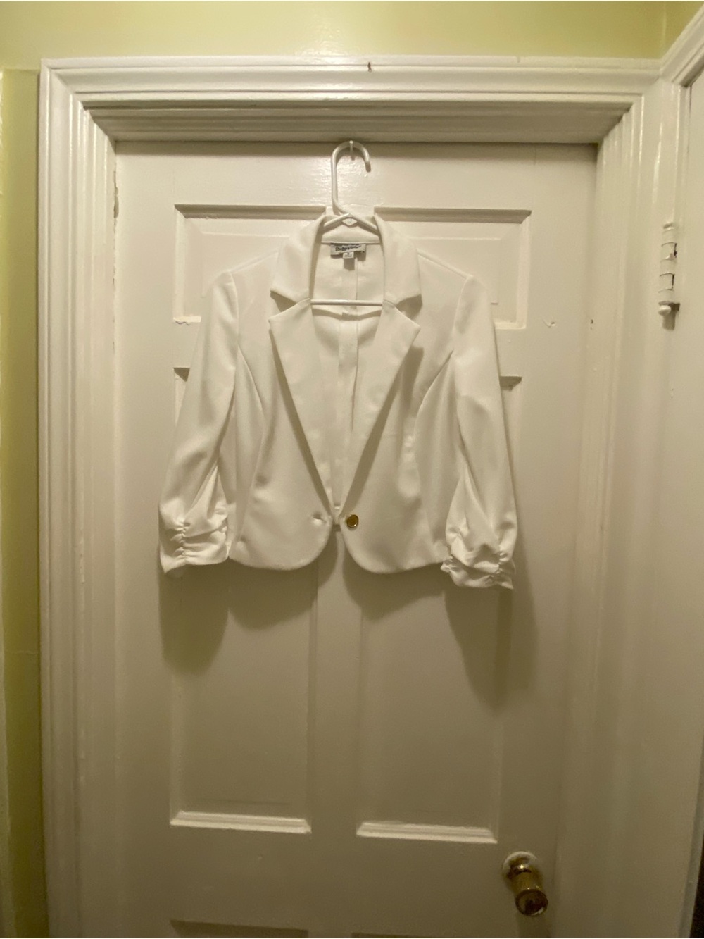 Worthington White Single-Button Cropped Blazer